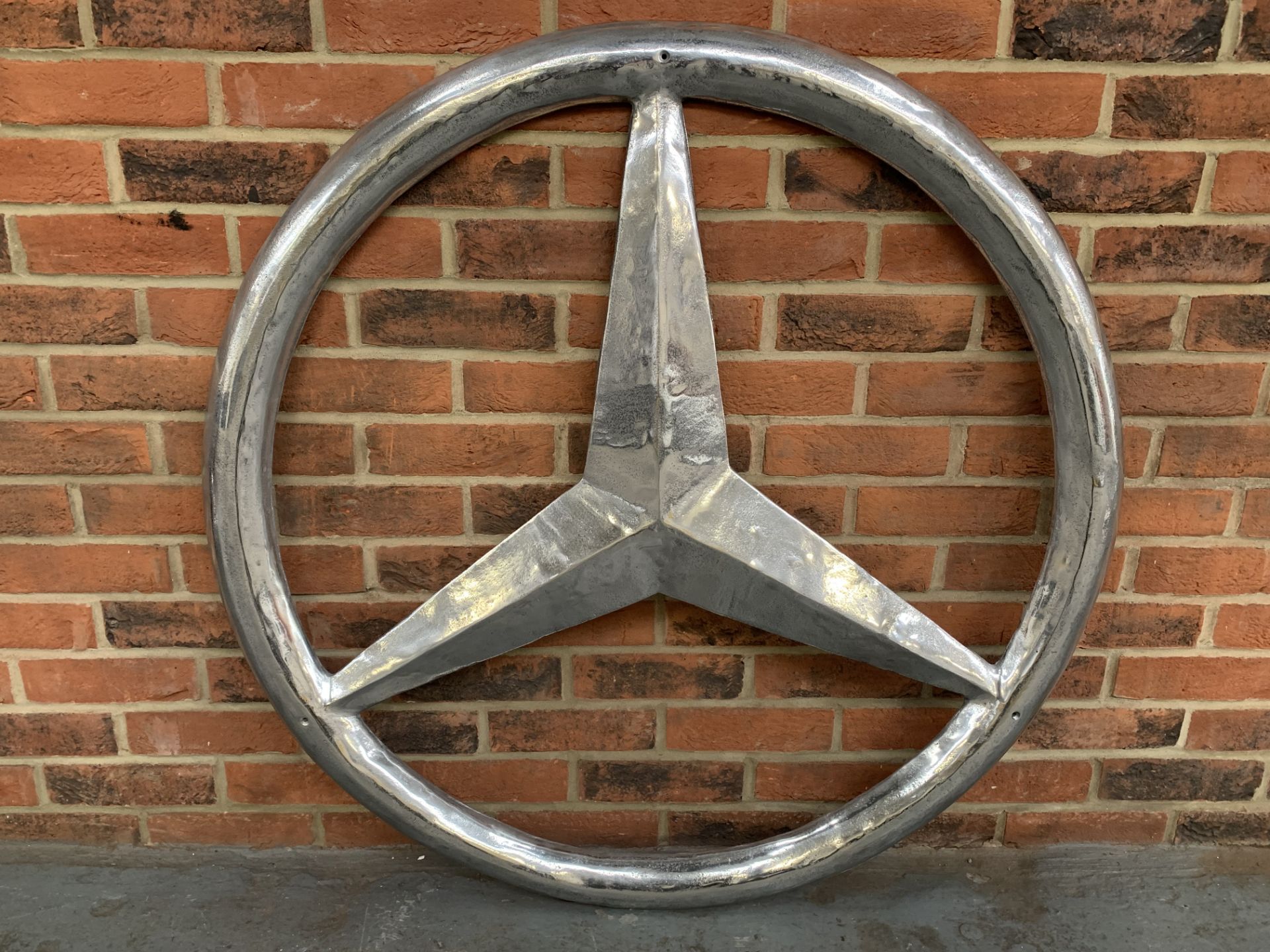 Large Cast Aluminium Mercedes Emblem