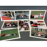 Eight Unframed Ayrton Senna Photographs