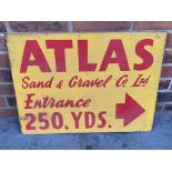 Atlas Sand and Gravel Vintage Metal Sign