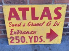 Atlas Sand and Gravel Vintage Metal Sign