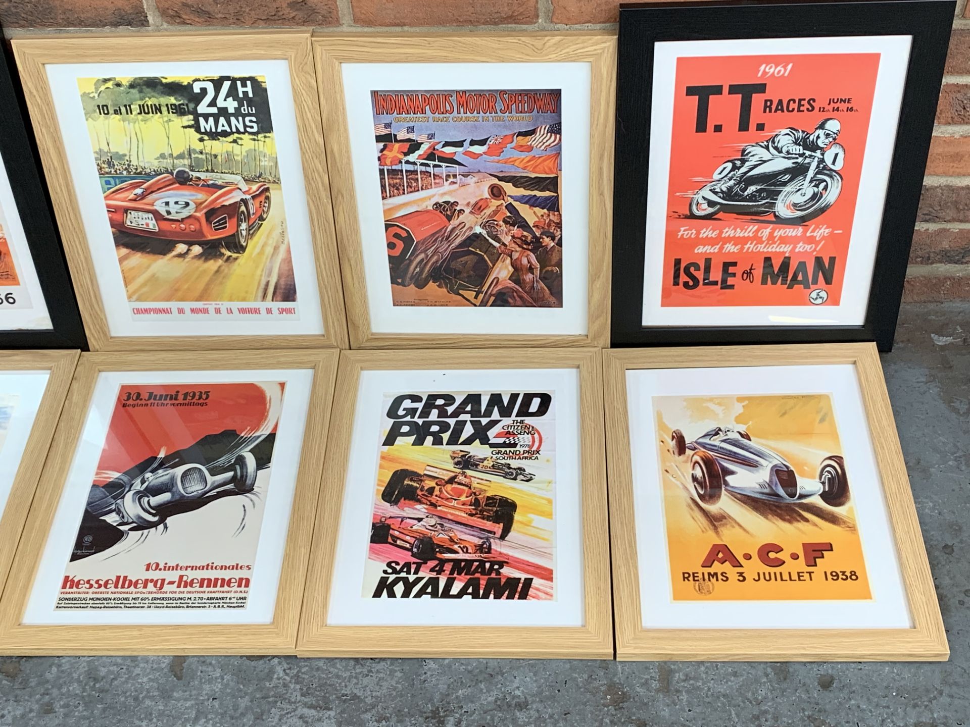 Eight Framed Reproduction Racing Posters - Image 3 of 4