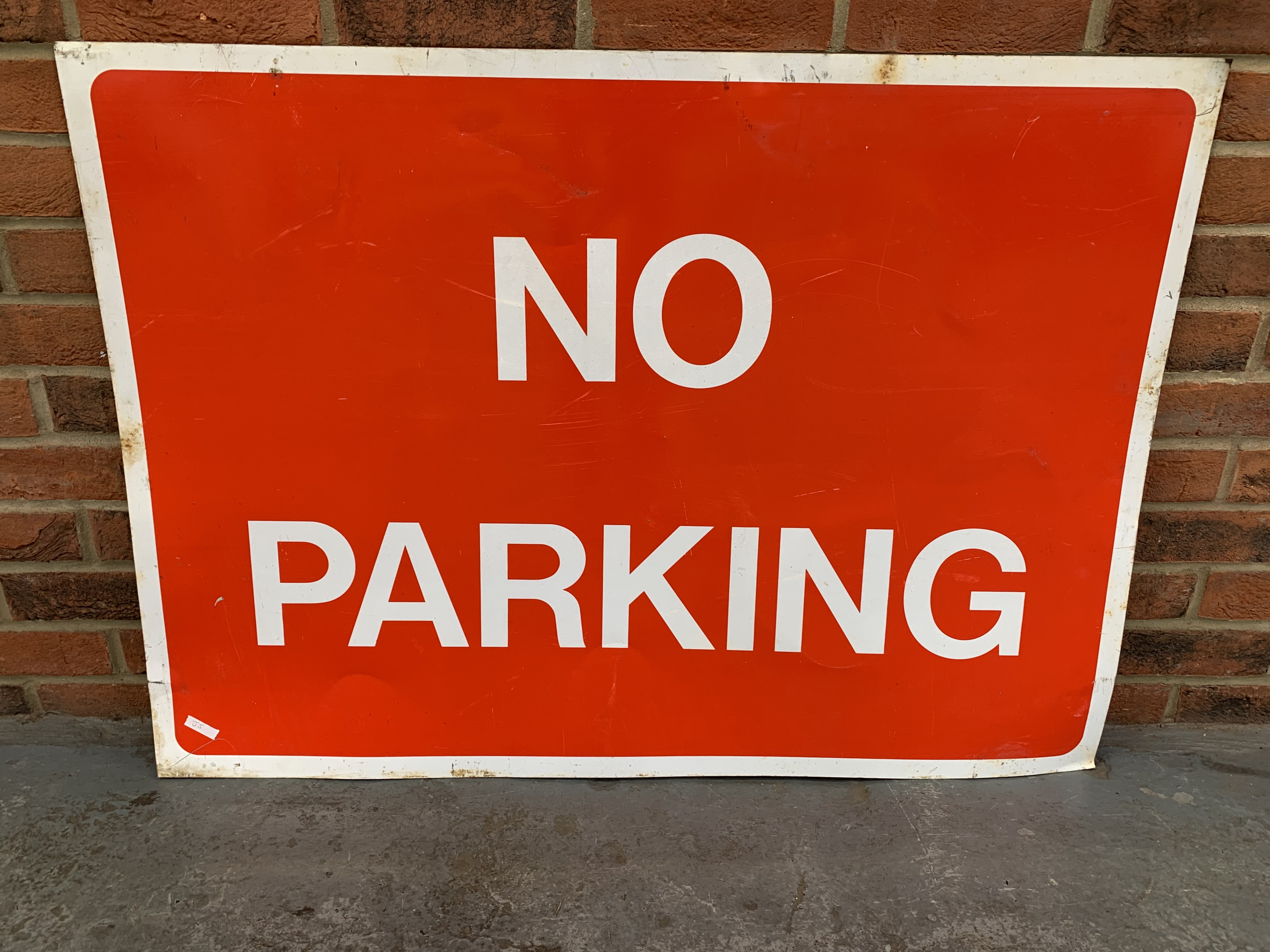 Tin No Parking Sign