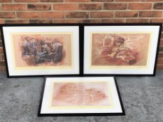 Three Framed Craig Warwick Signed Prints