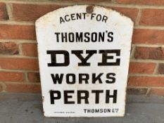 Vintage Thomsons Dye Works Perth Enamel Sign