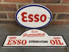 Two Modern Cast Iron Esso Signs