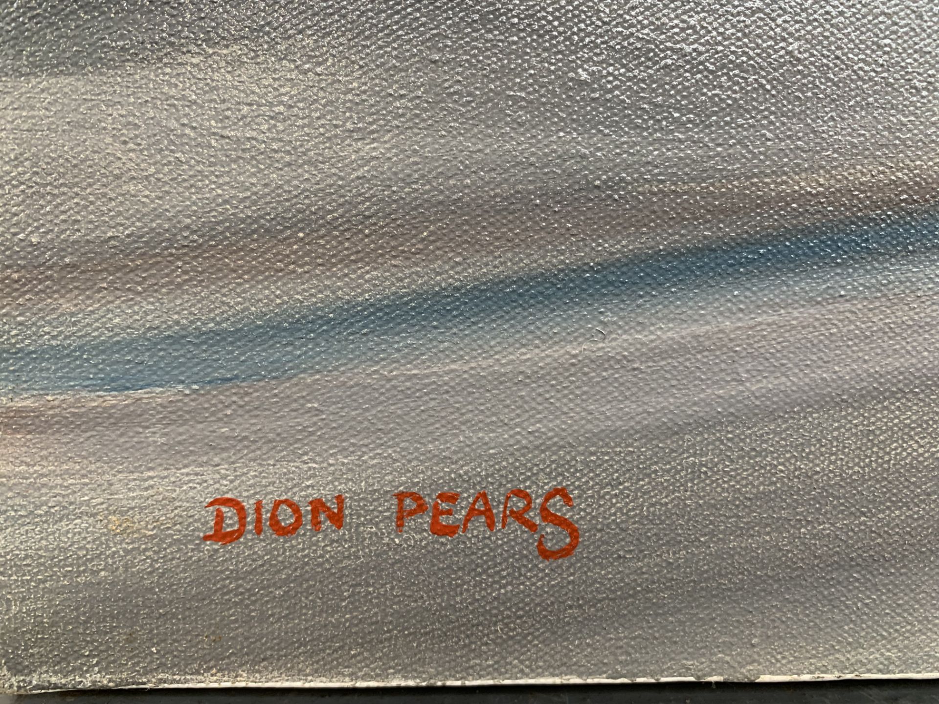 Dion Pears Unframed Oil On Canvas of Porsche at Le Mans in 1970 - Image 2 of 4