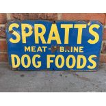 Vintage Spratts Dog Food Enamel Sign