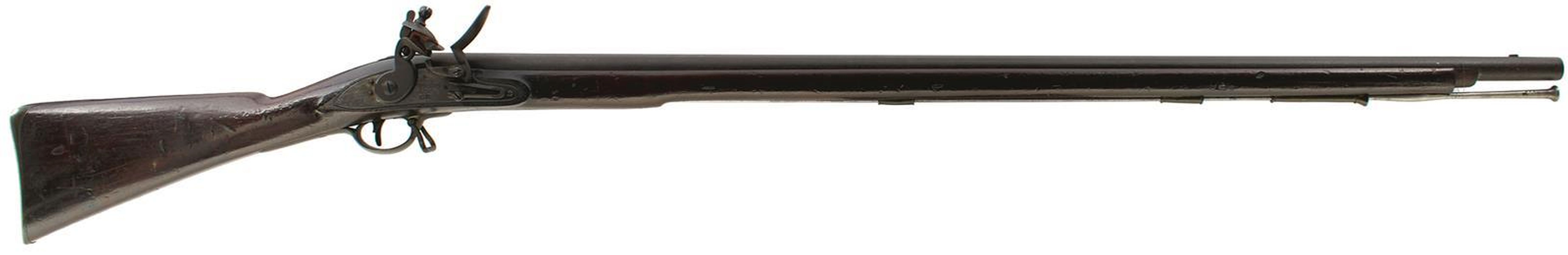 A VERY RARE .750 CALIBRE NEW LAND PATTERN FLINTLOCK MUSKET, 42inch sighted barrel, flat lock stamped