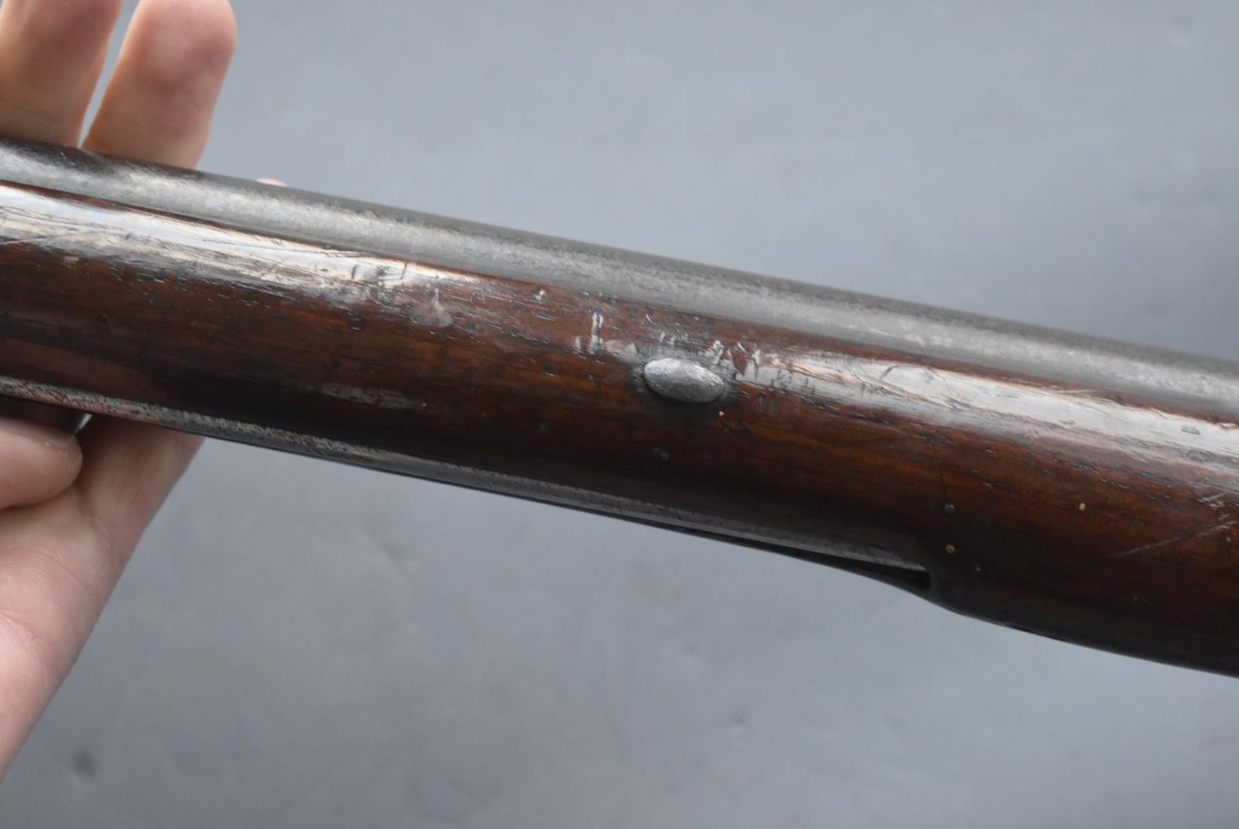 A VERY RARE .750 CALIBRE NEW LAND PATTERN FLINTLOCK MUSKET, 42inch sighted barrel, flat lock stamped - Image 23 of 26