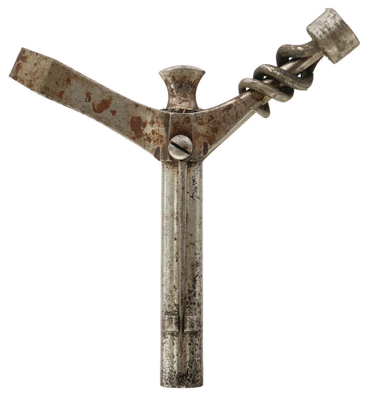 A VICTORIAN PERCUSSION ENFIELD PRIVATE'S COMBINATION TOOL, turnscrew, pricker, nipple key, oil