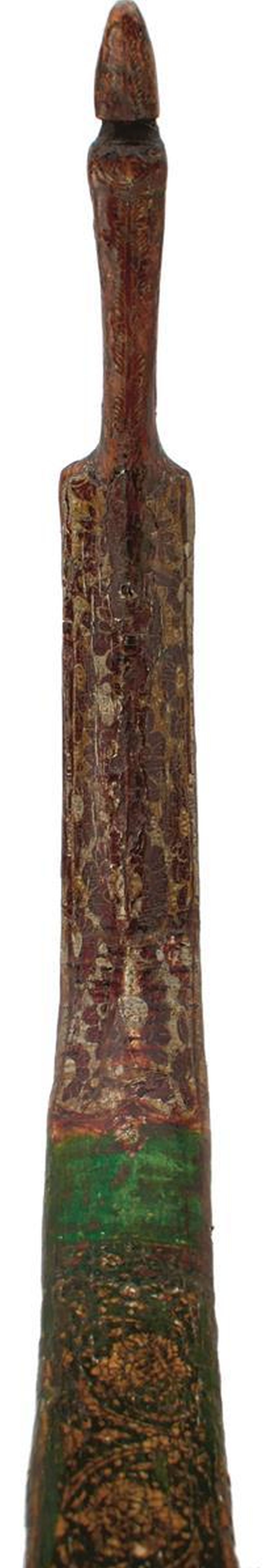 A LATE 18TH CENTURY INDIAN MUGHAL PERIOD LACQUERED WOODEN BOW, of characteristic recurved form, - Image 3 of 13