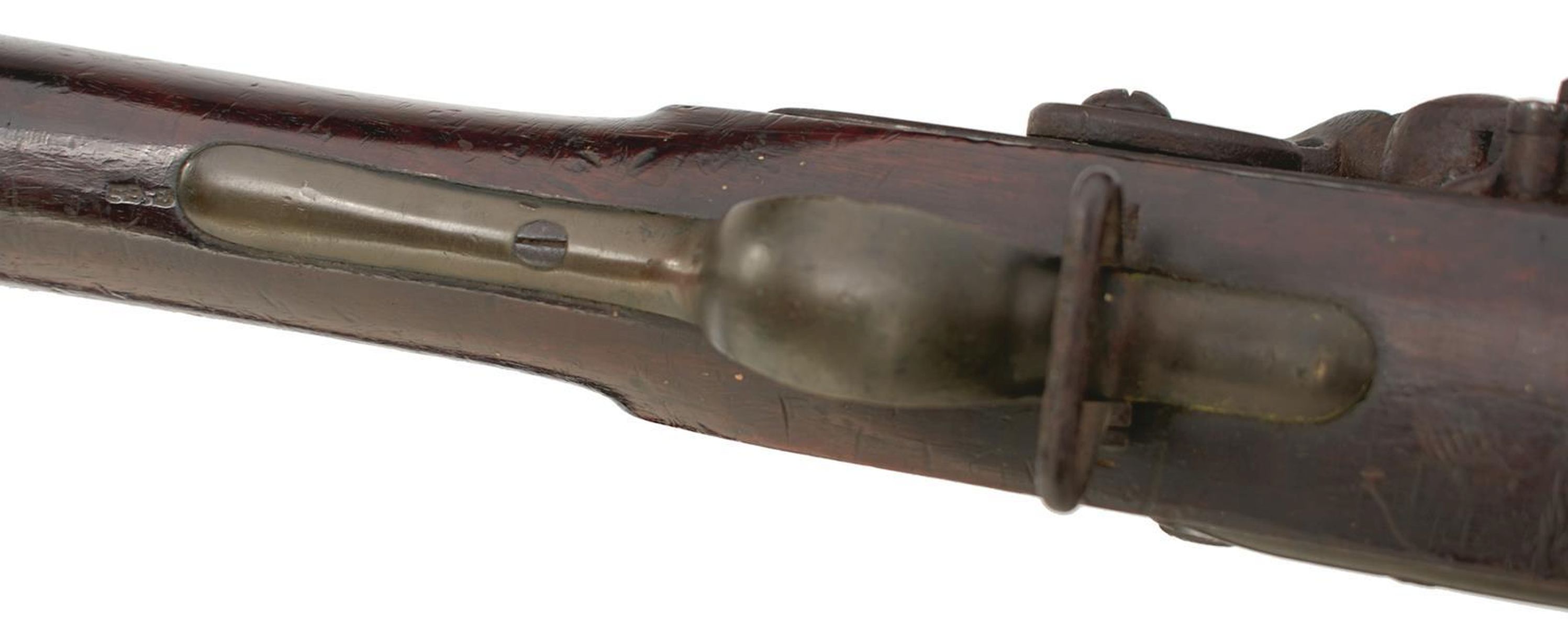 A VERY RARE .750 CALIBRE NEW LAND PATTERN FLINTLOCK MUSKET, 42inch sighted barrel, flat lock stamped - Image 4 of 26