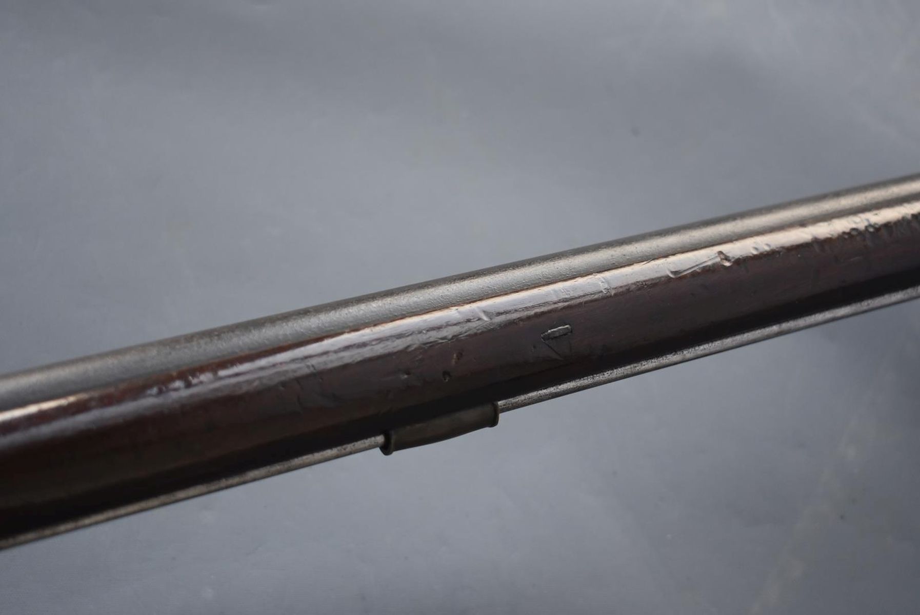 A VERY RARE .750 CALIBRE NEW LAND PATTERN FLINTLOCK MUSKET, 42inch sighted barrel, flat lock stamped - Image 11 of 26