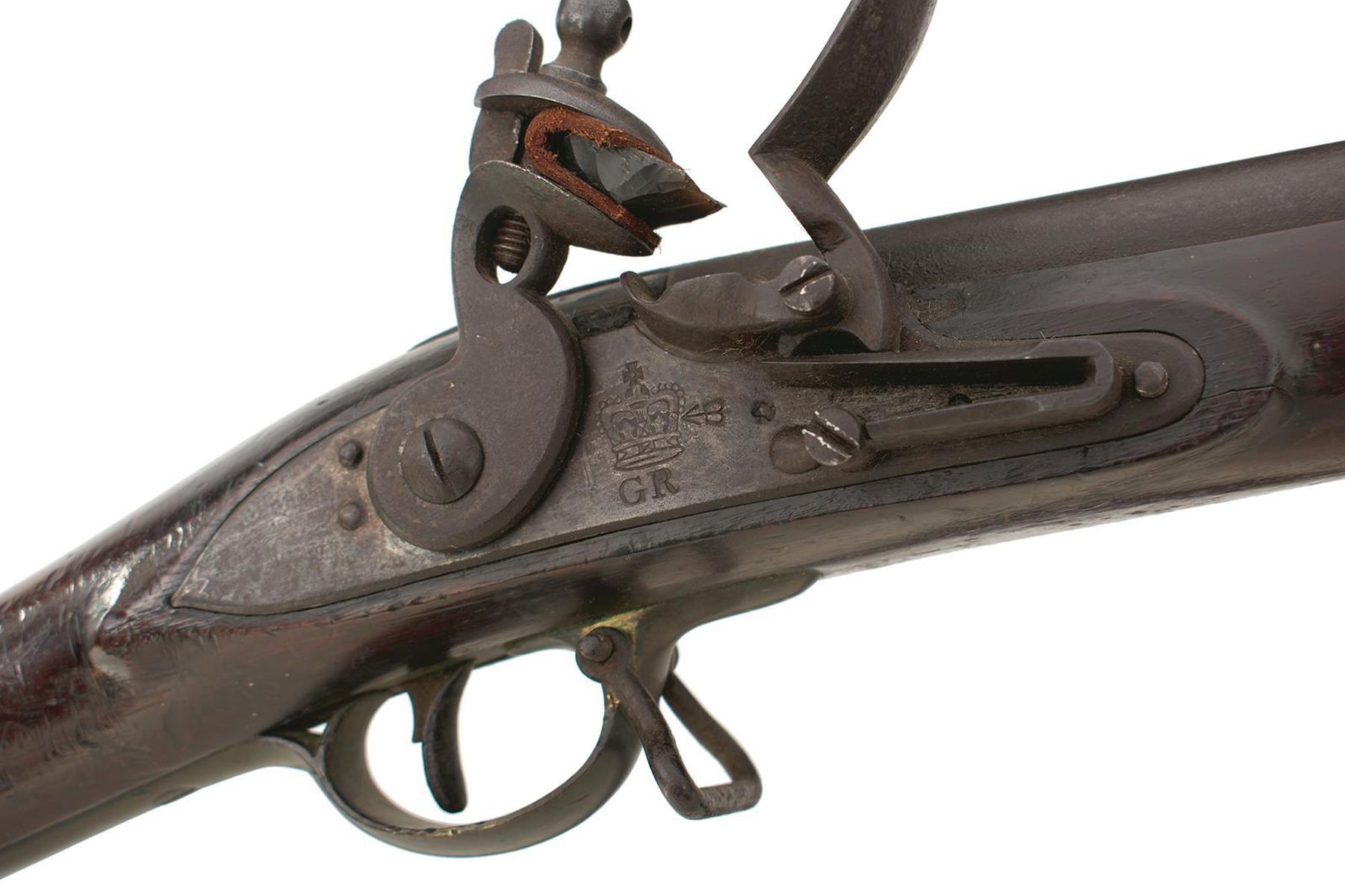 A VERY RARE .750 CALIBRE NEW LAND PATTERN FLINTLOCK MUSKET, 42inch sighted barrel, flat lock stamped - Image 2 of 26