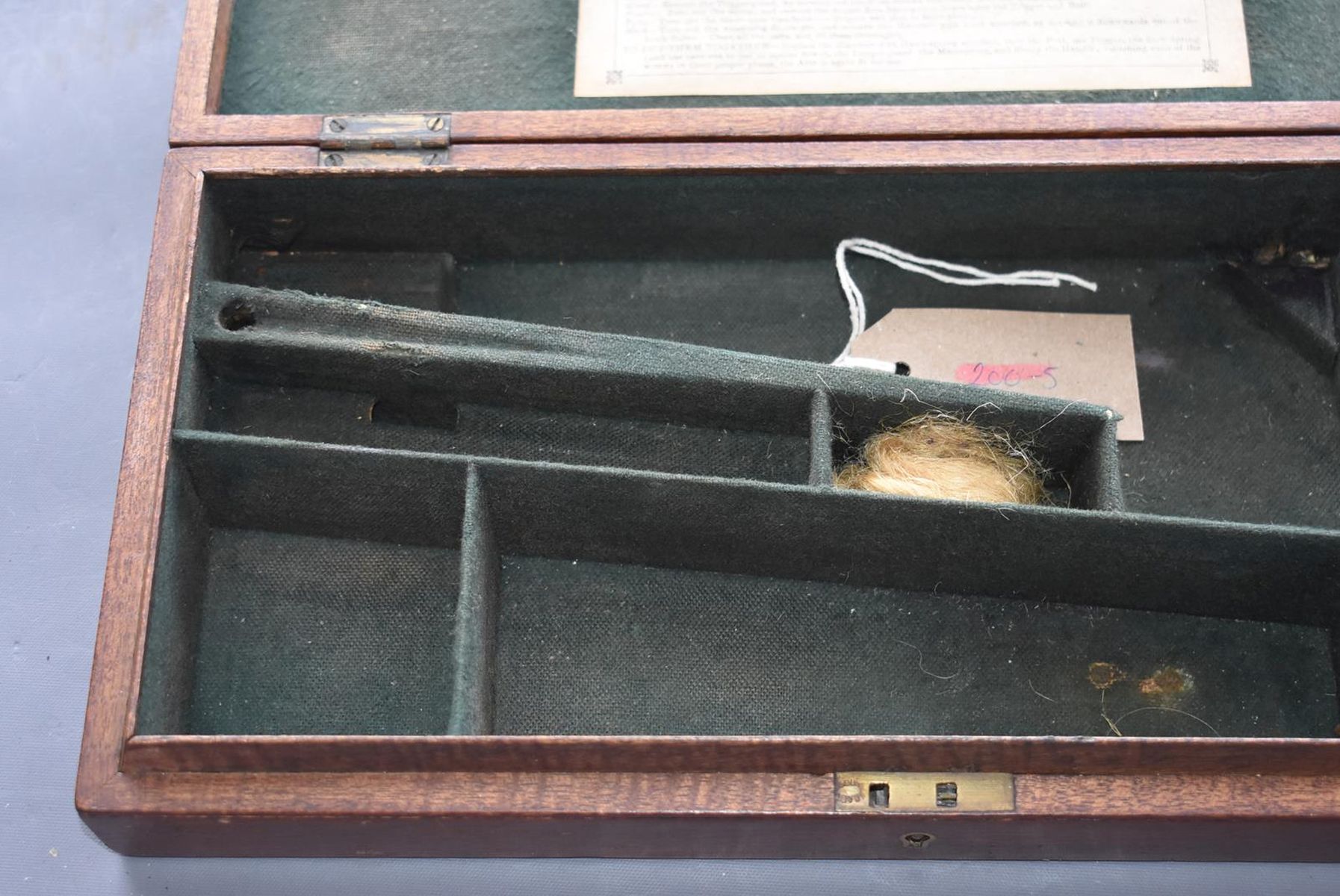 AN AMERICAN COLT NAVY CASE, the mahogany case with green baize lined interior, the lid with - Image 4 of 13