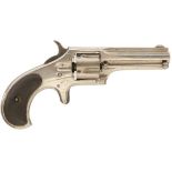 AN OBSOLETE CALIBRE FIVE-SHOT REMINGTON SMOOT REVOLVER, 2.75inch sighted octagonal plated barrel