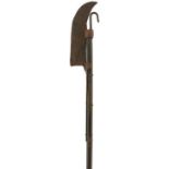 A SCOTTISH LOCHABER AXE IN THE 18TH CENTURY MANNER, 39cm elongated head drawn to an upturned tip and