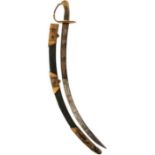 AN 1803 PATTERN INFANTRY OFFICER'S SWORD, 77.5cm curved blade decorated with scrolling foliage,