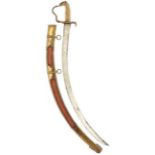 A FINE INDIAN ARMY HORSE'S HEAD PRESENTATION SWORD TO THE MADRAS ARTILLERY, 70.5cm sharply curved