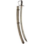 A 1796 PATTERN LIGHT CAVALRY TROOPER'S SWORD TO THE 14TH LIGHT DRAGOONS, 83.5cm curved blade with