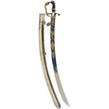 A GOOD 1796 PATTERN LIGHT CAVALRY OFFICER'S SWORD, 84.5cm clean blade finely decorated with