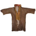 A 17TH CENTURY INDIAN SIKH MAIL SHIRT, the thigh length short sleeved shirt with padded collar, some