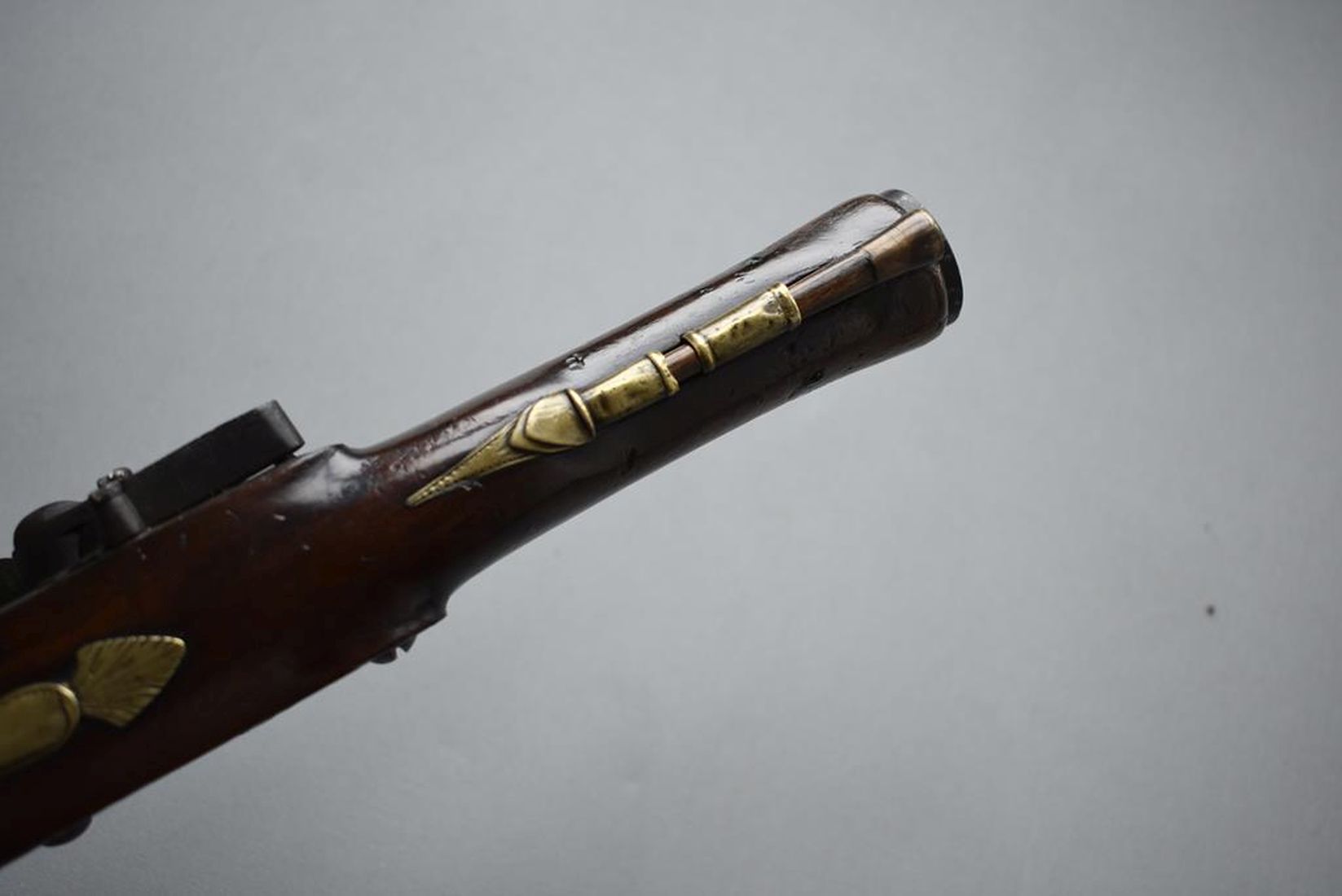 AN UNUSUAL 10-BORE FLINTLOCK BLUNDERBUSS PISTOL BY COLLICOTT, 8inch heavy barrel with flared - Image 6 of 11