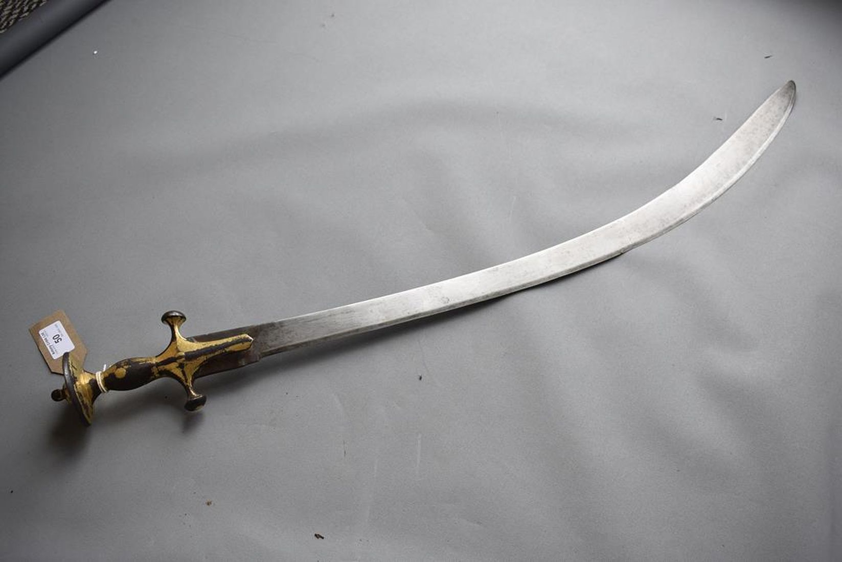 AN 18TH CENTURY INDIAN TULWAR, 76cm sharply curved blade with punched dot and crescent decoration, - Image 2 of 13