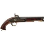 A .650 CALIBRE EAST INDIA COMPANY GUZERAT IRREGULAR HORSE PERCUSSION SERVICE PISTOL, 9inch blacked