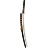 A DAISHO, THE KATANA, 65cm Shinto blade with one mekugi-ana, choji-midare hamon, itame hada, THE