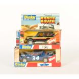 Dinky Toys, Range Rover + Plymouth Stock Car