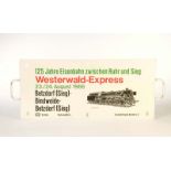 Zuglaufschild Dampflok 41 360 DB 1986 Westerwald Express