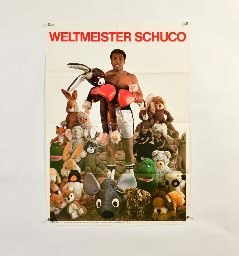 Poster, Schuco Tiere mit Muhammed Ali