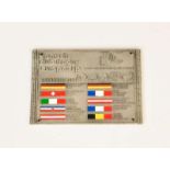 Plakette "Porsche Club Trophy Europa Cup 1983"