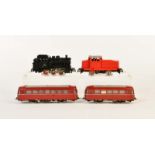 Märklin, Lok 3079 (Handumschalter) + Schienenbus mit Beiwagen (Typ 795D3/ 1955-1958) + BR 89 DB