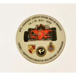 Plakette Michael Schumacher "Ausfahrt GP Monaco 1996"