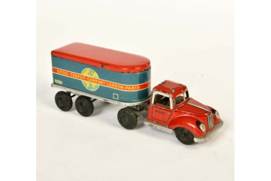 GÖSO US ZONE Germany 1950'S Tinplate Willy's Military Police Jeep Very