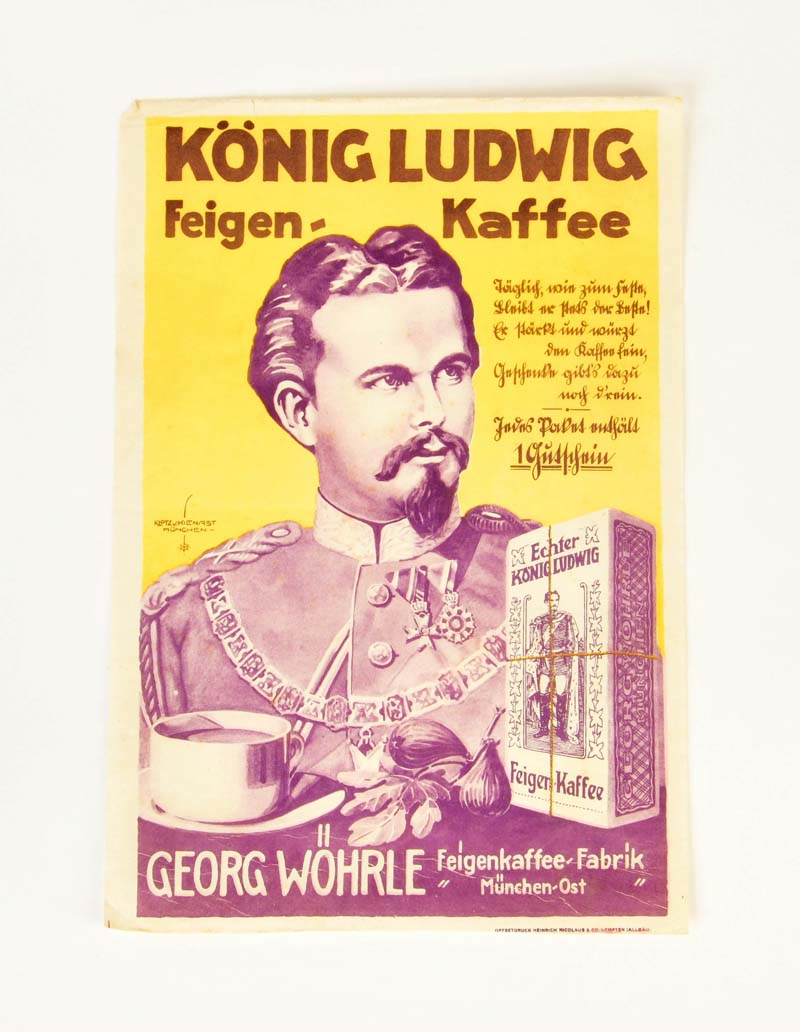 Plakat "König Ludwig Feigenkaffee"