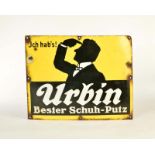 Emailleschild "Urbin Bester Schuh-Putz"