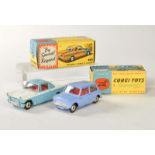 Corgi Toys, Triumph Herald Coupe + Morris Mini Minor