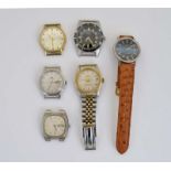 Dugena, Avia, Bulova, Royal, Junghans + Favor, 6 Armbanduhren