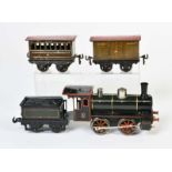 Carette, Lok mit Tender + 2 Wagen