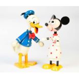 Holzspardosen Minnie Maus + Donald Duck