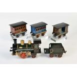 Märklin, Lok 1021 mit Tender + 3 Wagen