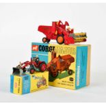 Corgi Toys, Massey Ferguson Mähdrescher + Traktor