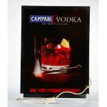 Leuchtreklame Schild "Campari Vodka"