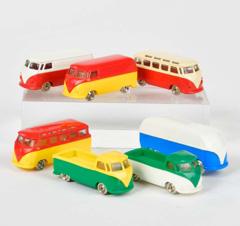 Lego, 7x VW Bus, Denmark, 1:90, plastic, C 1/1-2