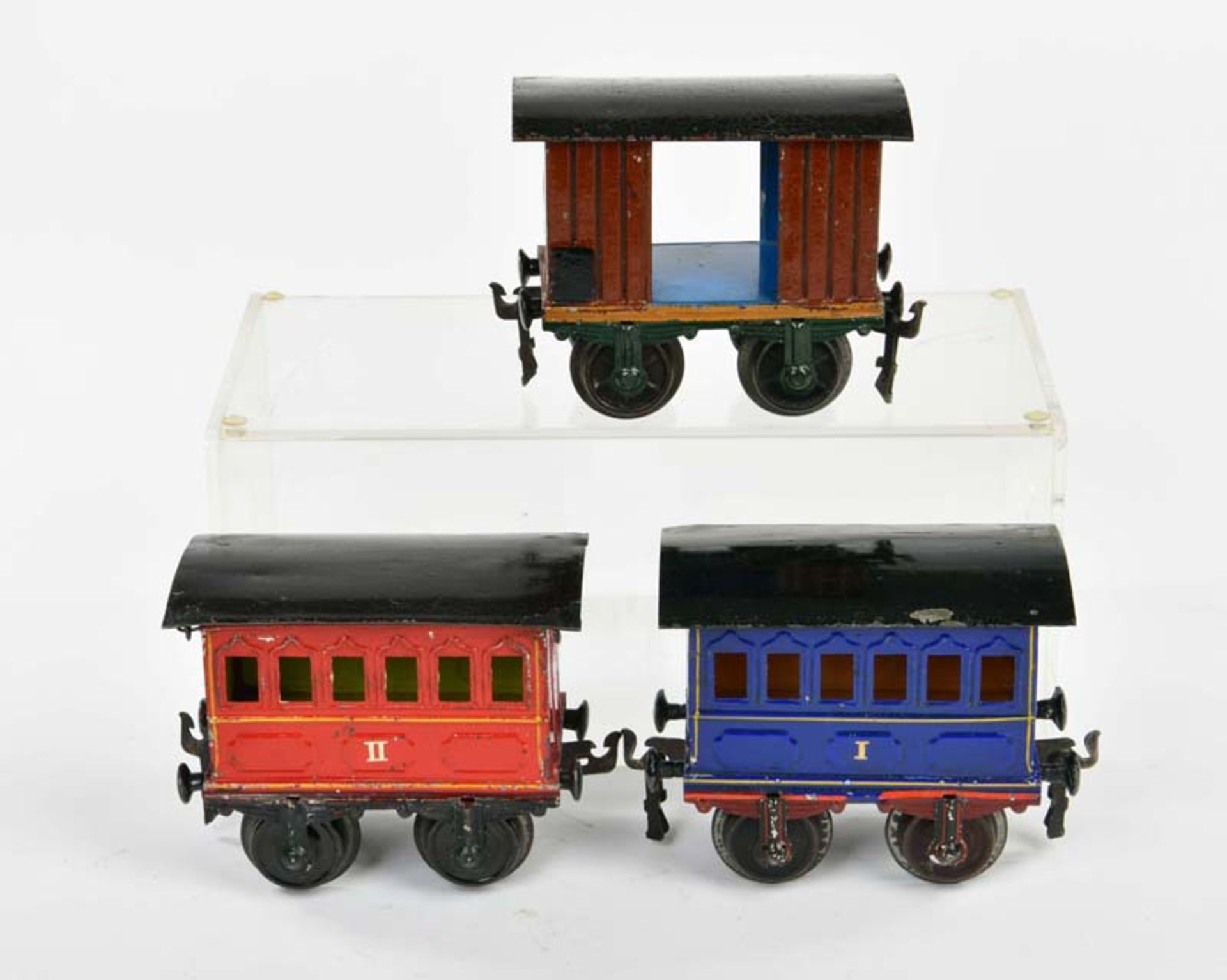 Märklin, 3 wagons gauge 1, Germany pw, 2 wagons refinished, otherwise good condition - Image 2 of 2