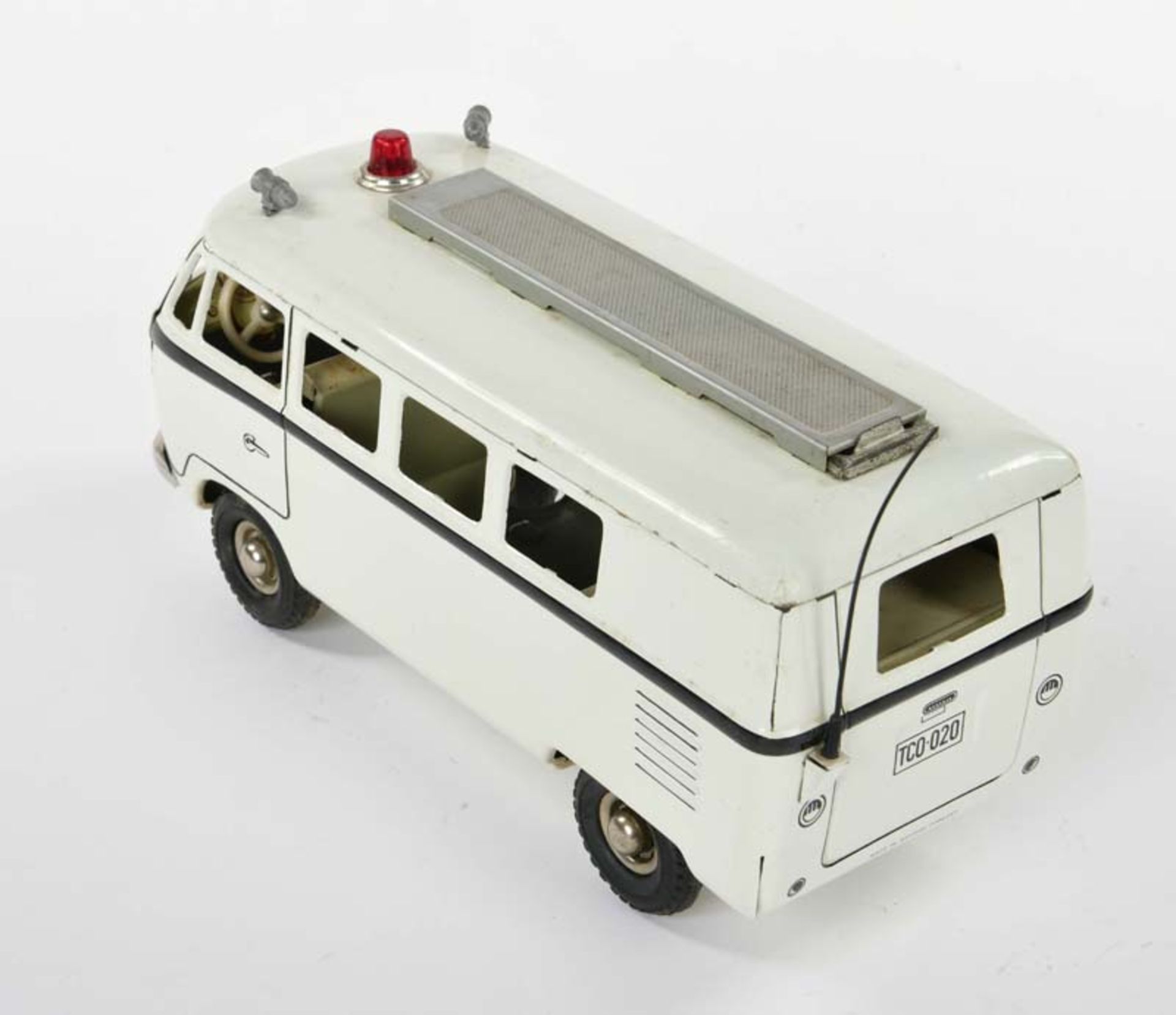 Tippco, VW Bus "Polizei", W.-Germany, 23 cm, friction ok, handpainted, C 1 - Image 3 of 4