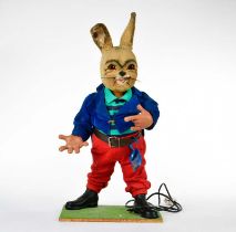 Wobbling machine rabbit, 70 cm, function defective, traces of age, C 3